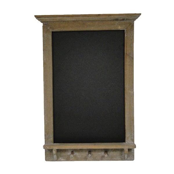 Černá břidlicová tabule v rámu z jedlového dřeva Antic Line, 45 x 72 cm