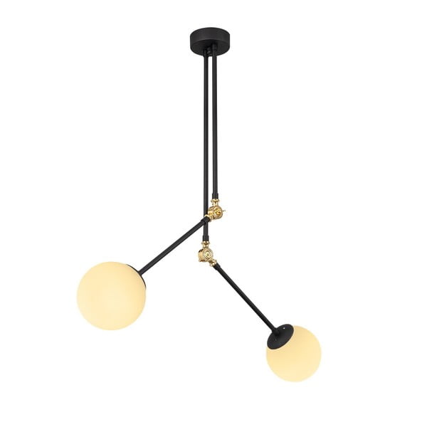 Černé kovové závěsné svítidlo Opviq lights Froso-image-2