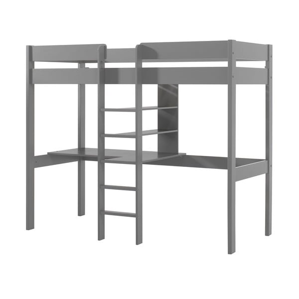 Šedá vyvýšená dětská postel 90x200 cm Pino - Vipack