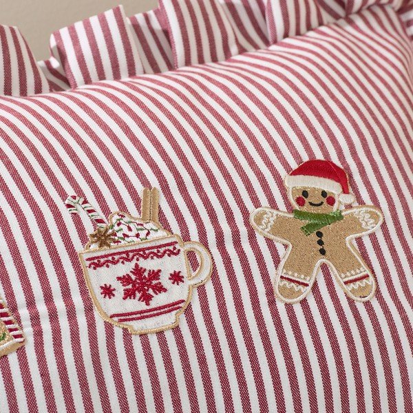 Dekorační polštář s vánočním motivem 30x50 cm Christmas Gingerbread Stripe – Catherine Lansfield-image-3