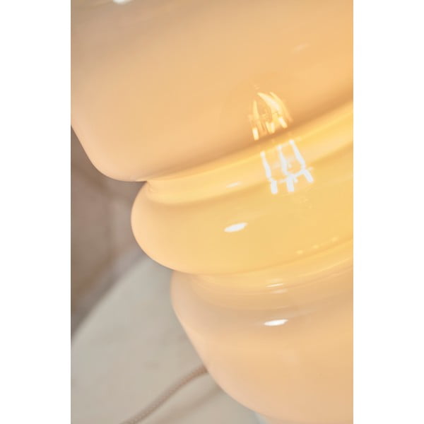 Bílá stolní lampa se skleněným stínidlem (výška 23 cm) Verona – it's about RoMi-image-3