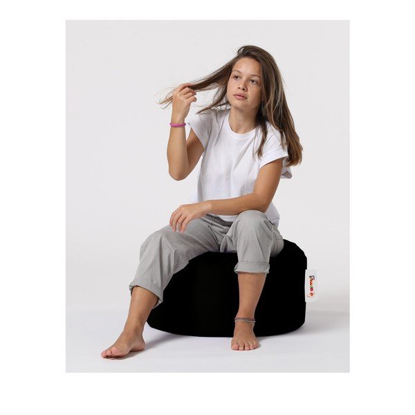 Černý zahradní taburet Round – Floriane Garden-image-2