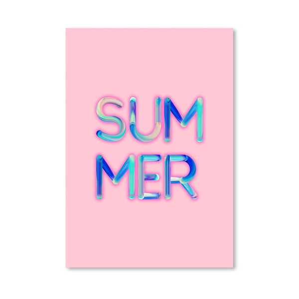 Plakát Americanflat Neon Summer, 30 x 42 cm