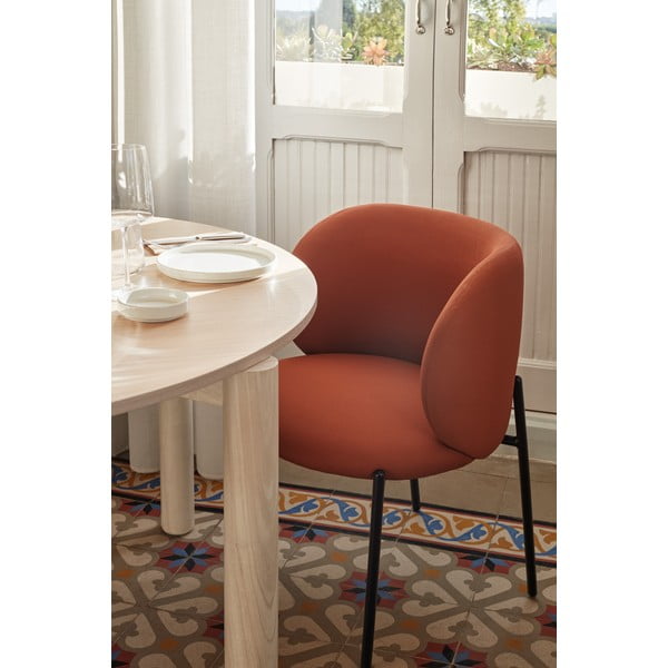 Červená čalouněná jídelní křesla v sadě 2 ks Mogi – Teulat-image-1