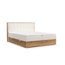Boxspring postel s úložným prostorem v krémovo-přírodní barvě 160x200 cm Asahi – Maison de Rêve