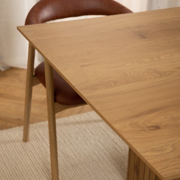 Jídelní stůl s deskou v dubovém dekoru 100x210 cm Colima – Actona-image-2