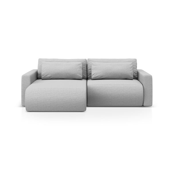 Světle šedá rozkládací rohová pohovka s úložným prostorem  Belfast – Cosmopolitan Design