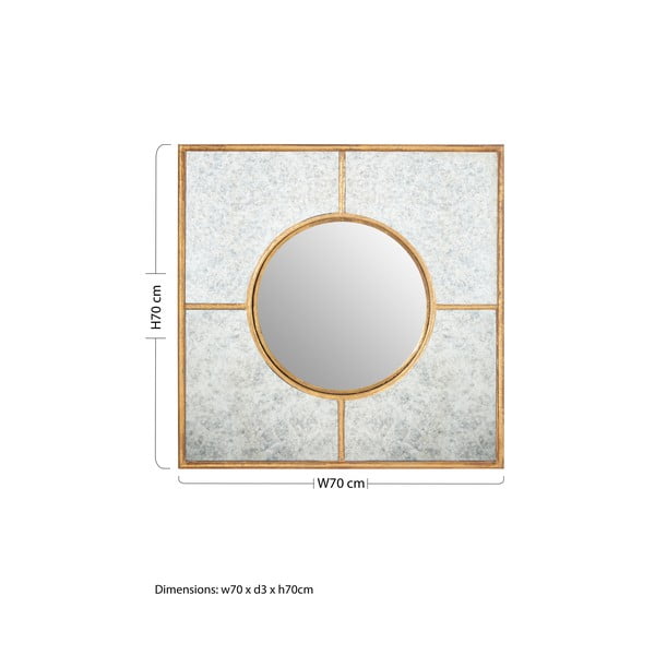 Nástěnné zrcadlo 70x70 cm Zariah – Premier Housewares-image-2