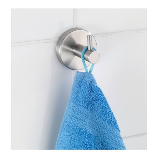 Nástěnný háček z nerezové oceli v matně stříbrné barvě Bosio – Wenko-image-2