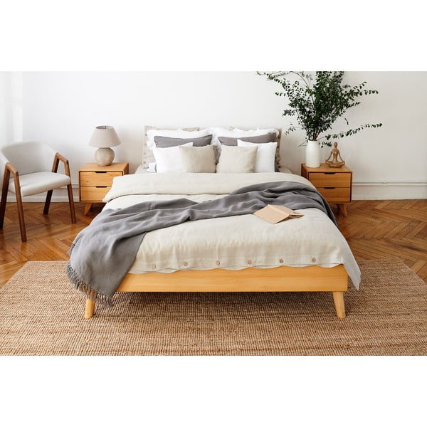 Dvoulůžková postel z bukového dřeva 160x200 cm Greg - The Beds-image-1