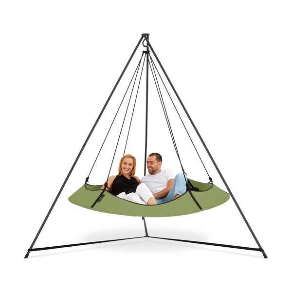 Zelená zahradní houpačka se stojanem – Hangout Pod-image-2