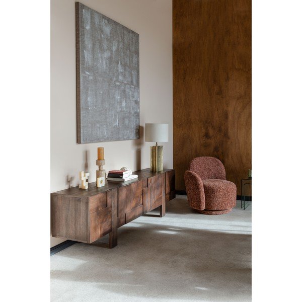 TV stolek z masivního dřeva v tmavě přírodní barvě 188x60x45 cm Bruneau – Dutchbone-image-1