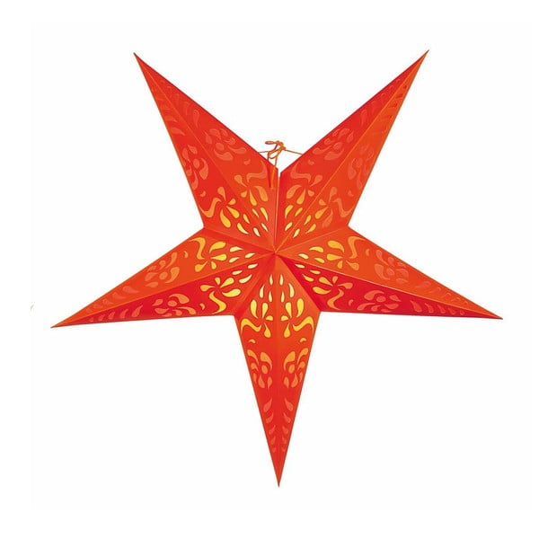 Závěsná dekorativní hvězda Five Orange, 60 cm