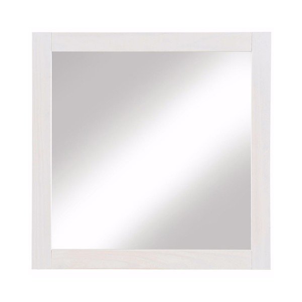 Bílé nástěnné zrcadlo z masivního borovicového dřeva Støraa Cabana-image-1