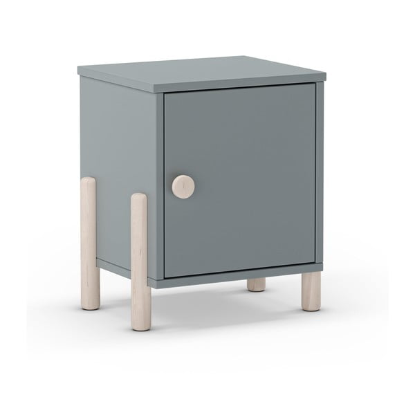 Dětský noční stolek šedozelený z borovicového dřeva Enola – Marckeric-image-2