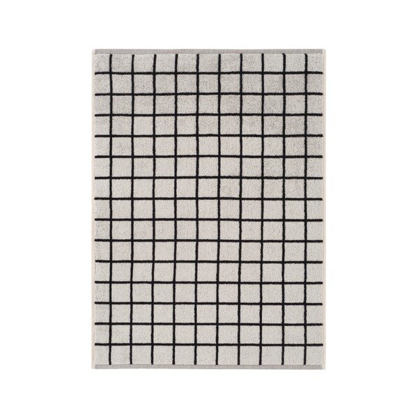 Černý/béžový bavlněný ručník 50x70 cm Grid – Jotex-image-2