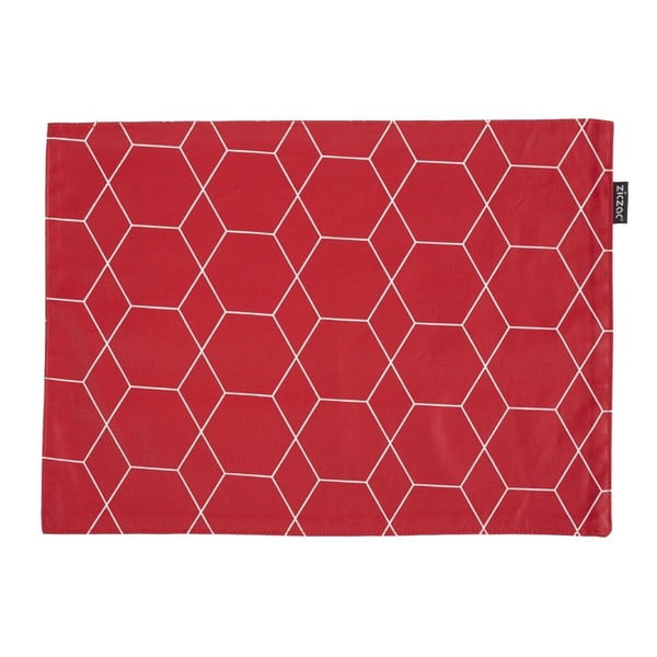 Červené ouboustranné prostírání ZicZac Hexagon