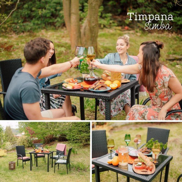 Set zahradního nábytku z umělého ratanu Timpana Simba-image-1