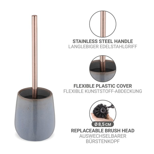 Šedá keramická WC štětka Sirmione – Wenko-image-2