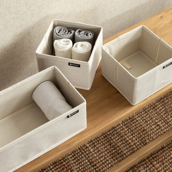 Látkové organizéry do šuplíku v sadě 3 ks Soft Storage – Bigso-image-3