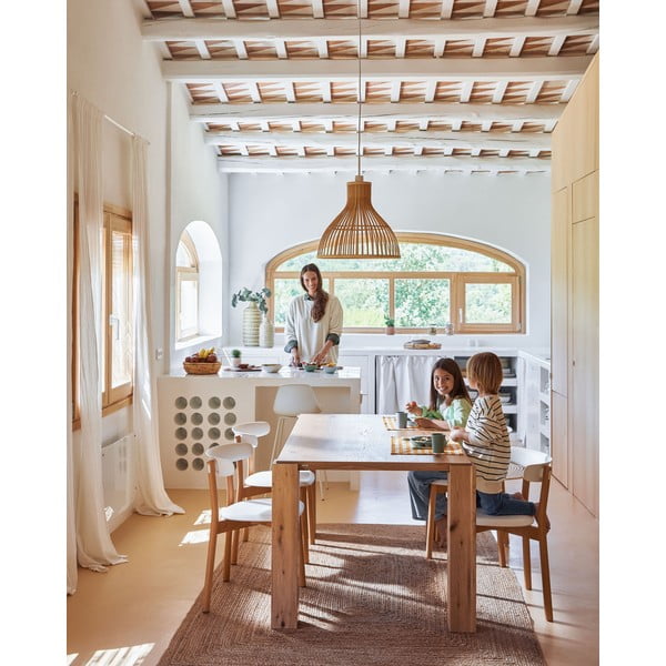 Jídelní stůl v dekoru dubu 90x160 cm Deyanira – Kave Home-image-2