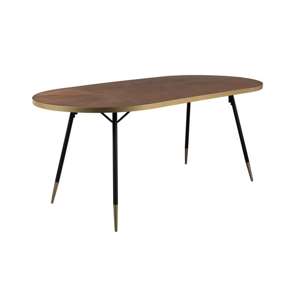 Jídelní stůl s deskou v dekoru jasanového dřeva 90x180 cm Denise – White Label-image-2