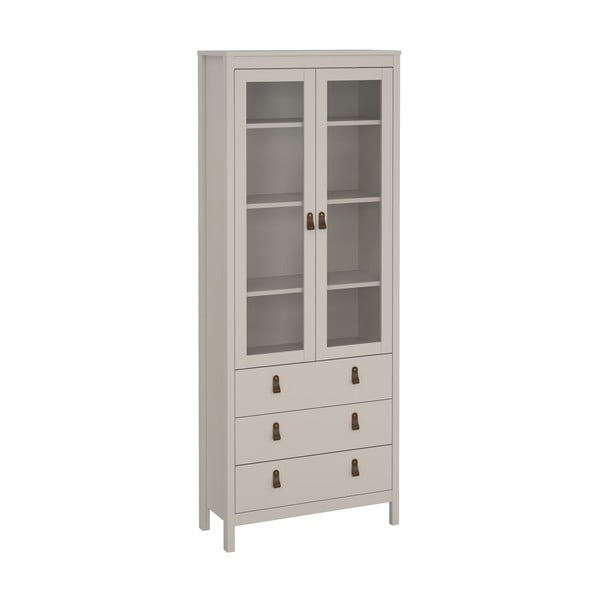 Šedobéžová vitrína 78x199x33 cm Madrid – Tvilum-image-3