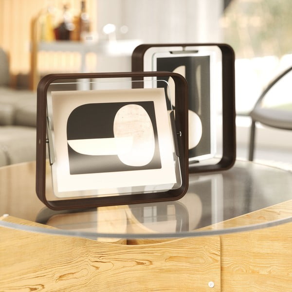 Tmavě hnědý dřevěný stojací rámeček 26x31,5 cm Bellwood – Umbra-image-4