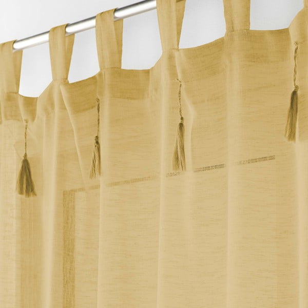 Žlutá záclona 140x240 cm Dalila – douceur d'intérieur-image-1