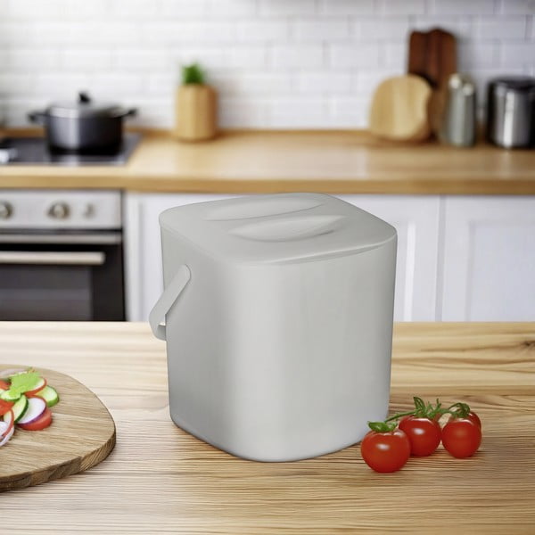 Světle šedá nádoba na kompostovatelný odpad 3 l Conny – Wenko-image-1