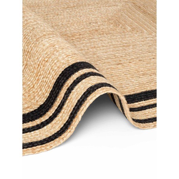 Černý/v přírodní barvě ručně tkaný jutový běhoun 70x200 cm Jutta – Hanse Home-image-4