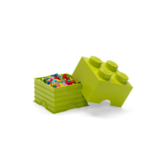 Limetkově zelený úložný box čtverec LEGO®-image-3