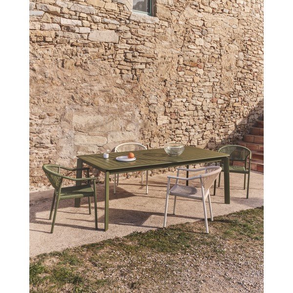 Kovový zahradní jídelní stůl 100x205 cm Brela – Kave Home-image-1