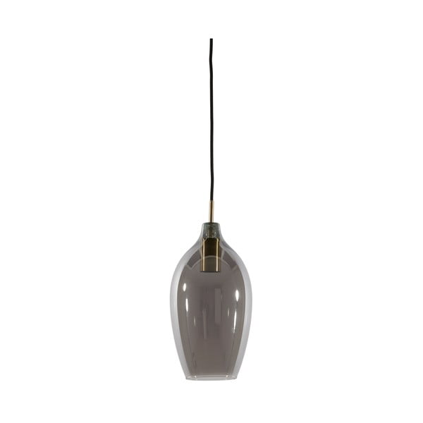 Závěsné svítidlo se skleněným stínidlem v tmavě šedo-bronzové barvě  ø 16,5 cm Lukaro – Light & Living