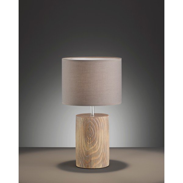 Hnědá stolní lampa Fischer & Honsel Malik, výška 43 cm-image-2