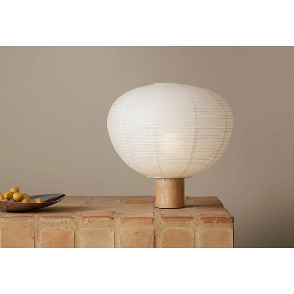 Bílá/v přírodní barvě stolní lampa s papírovým stínidlem (výška 45 cm) Kami – Blomus-image-1