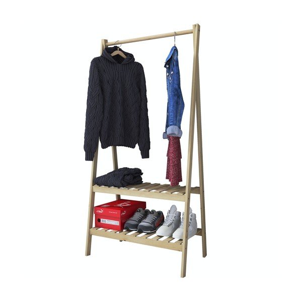 Stojan na oblečení v dekoru dubu v přírodní barvě Susanne – Kalune Design-image-2