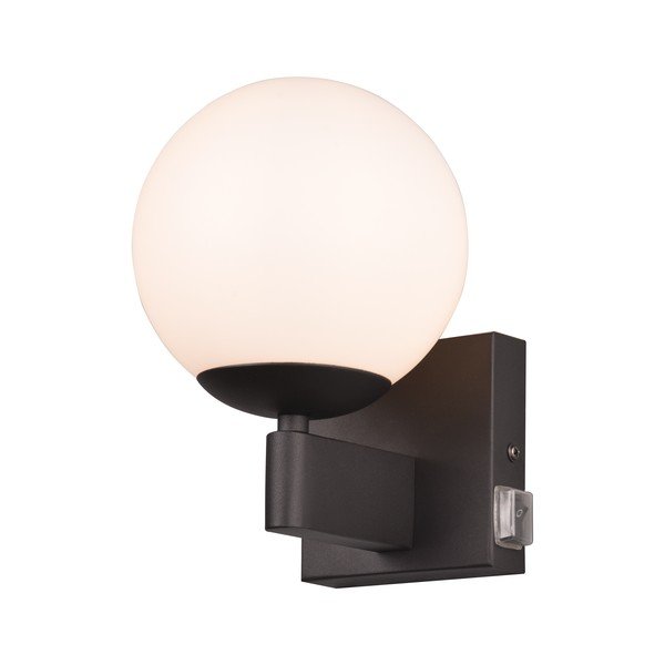 Matně černé nástěnné svítidlo ø 14 cm Kula – Trio