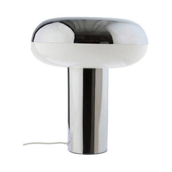 Kovová stolní lampa v leskle stříbrné barvě (výška 32 cm) Paneta – Jotex