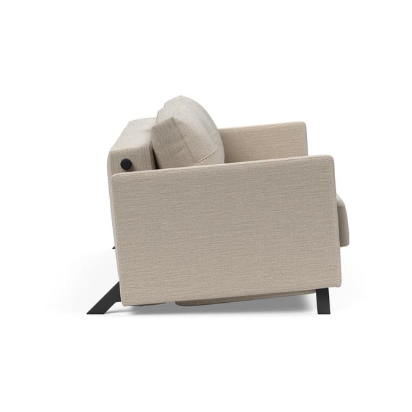 Béžová rozkládací pohovka s područkami Innovation Cubed, 160 cm-image-3