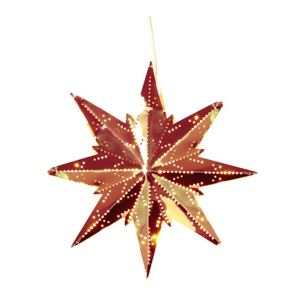 Měděná světelná dekorace Best Season Brass Star, výška 25 cm