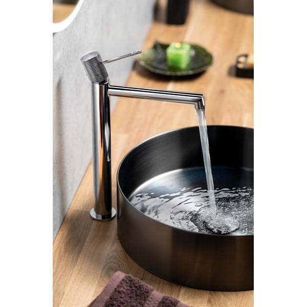 Stojánková umyvadlová baterie v leskle stříbrné barvě Solaris – Sapho-image-2