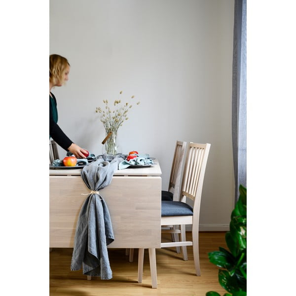 Matně lakovaný sklápěcí dubový jídelní stůl Rowico Filippa, 120 x 80 cm-image-2