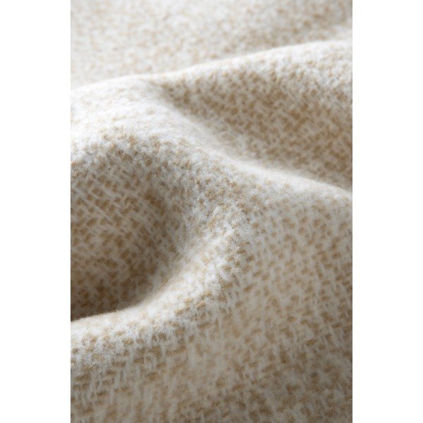 Béžová deka s příměsí bavlny 140x180 cm Rennes – Euromant-image-1