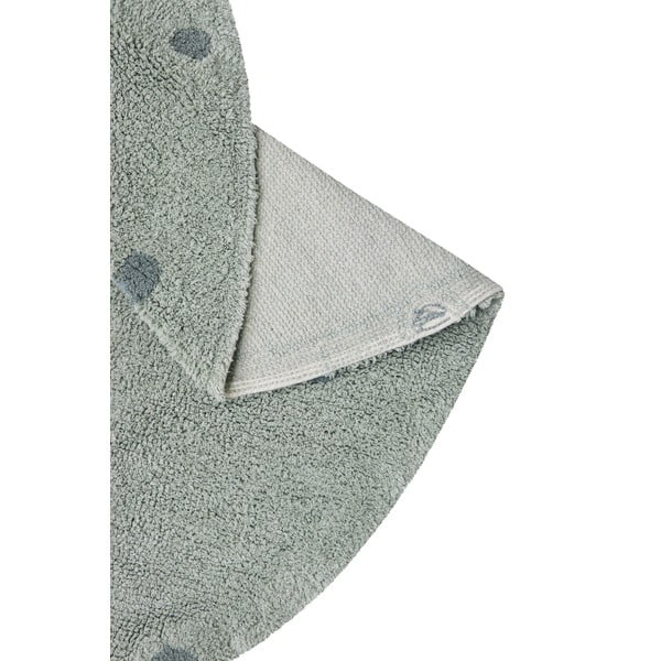 Světle zelený pratelný ručně tkaný bavlněný dětský koberec ø140 cm Round Dot Blue Sage – Lorena Canals-image-4