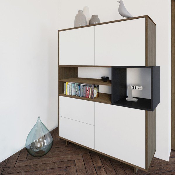 Bílá komoda Symbiosis Kube-image-1