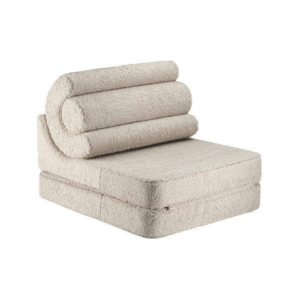 Světle hnědé dětské křesílko z textilie bouclé Flipster – Wigiwama