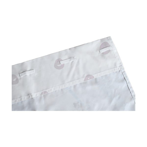 Bílý/růžový dětský závěs z bavlněného saténu 110x250 cm Pink Girl – Butter Kings-image-2