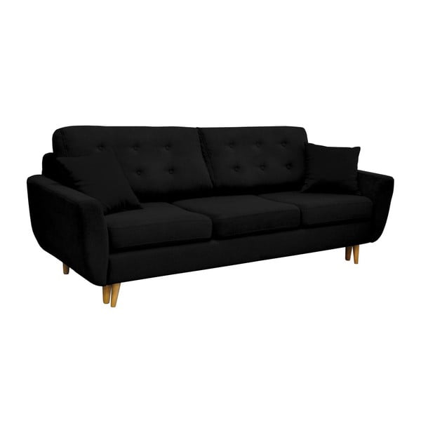 Černá rozkládací pohovka pro tři Cosmopolitan design Barcelona-image-1