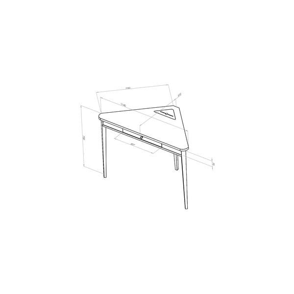 Bílý rohový pracovní stůl Ragaba Ashme-image-4